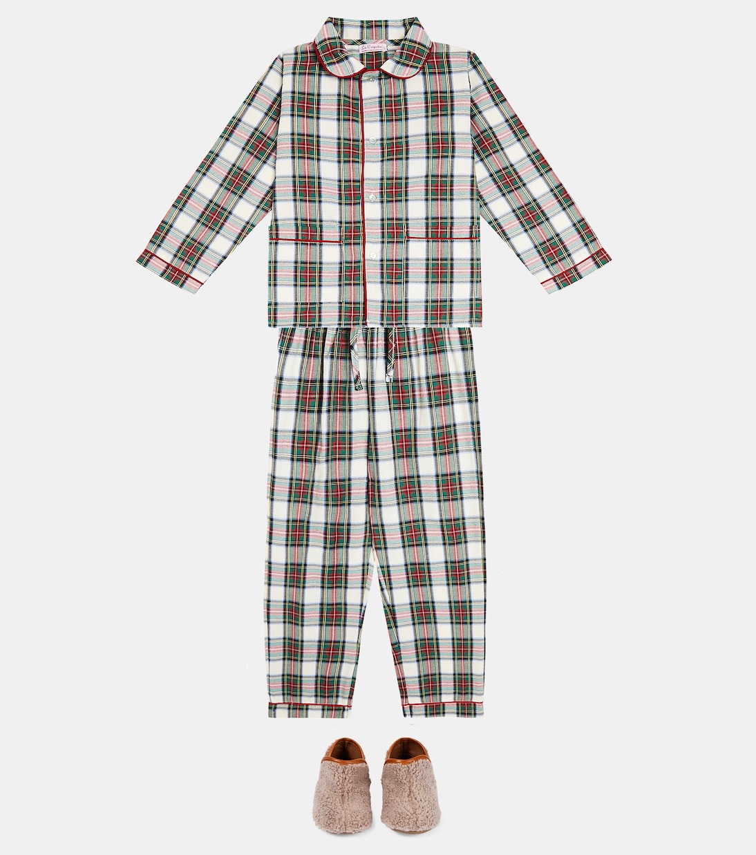 Pyjama Navidad en coton à motif tartan | La Coqueta