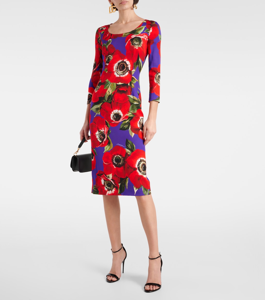 Abito in misto seta con stampa | Dolce&Gabbana
