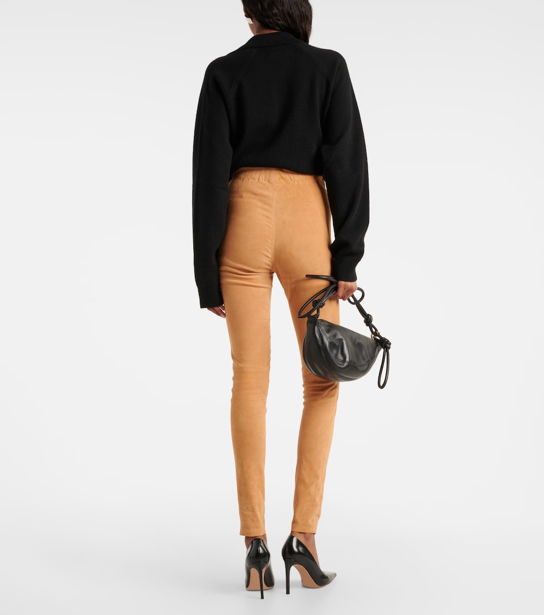 Leggings in suede a vita media | Joseph