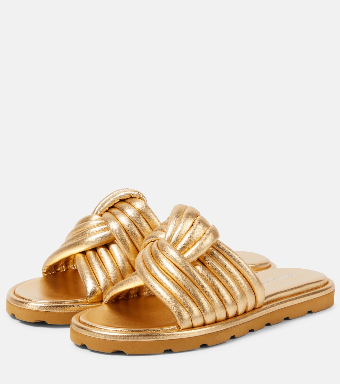 Ottavia metallic leather slides | Gianvito Rossi