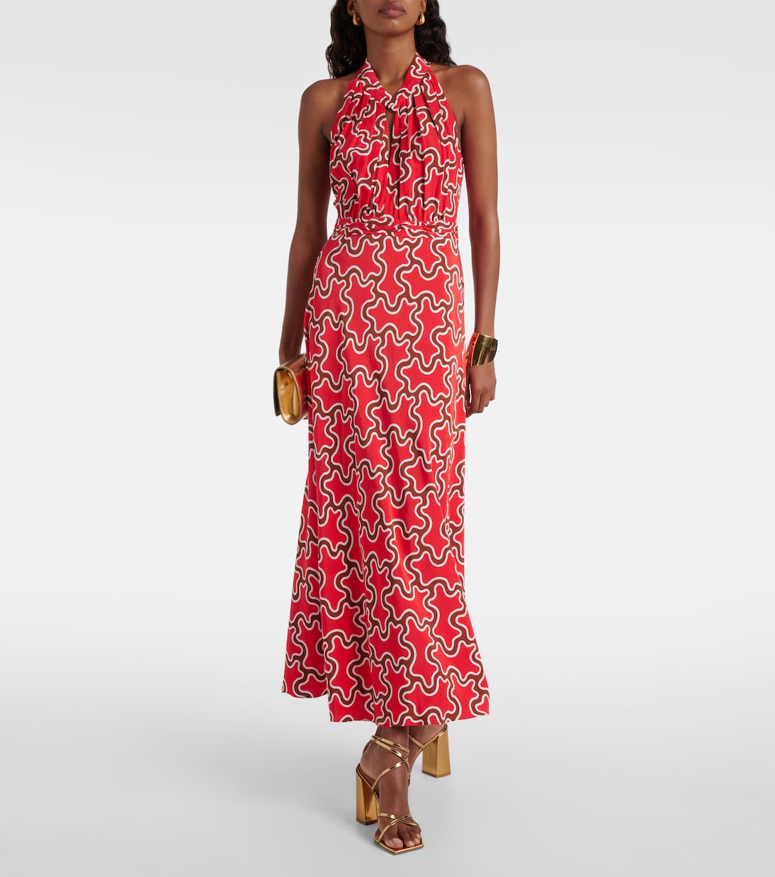 Vestido midi Nyck con cuello halter | Diane von Furstenberg