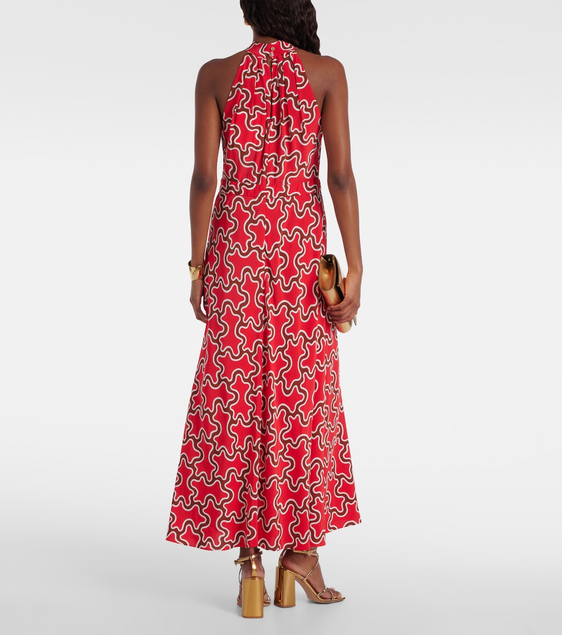 Vestido midi Nyck con cuello halter | Diane von Furstenberg
