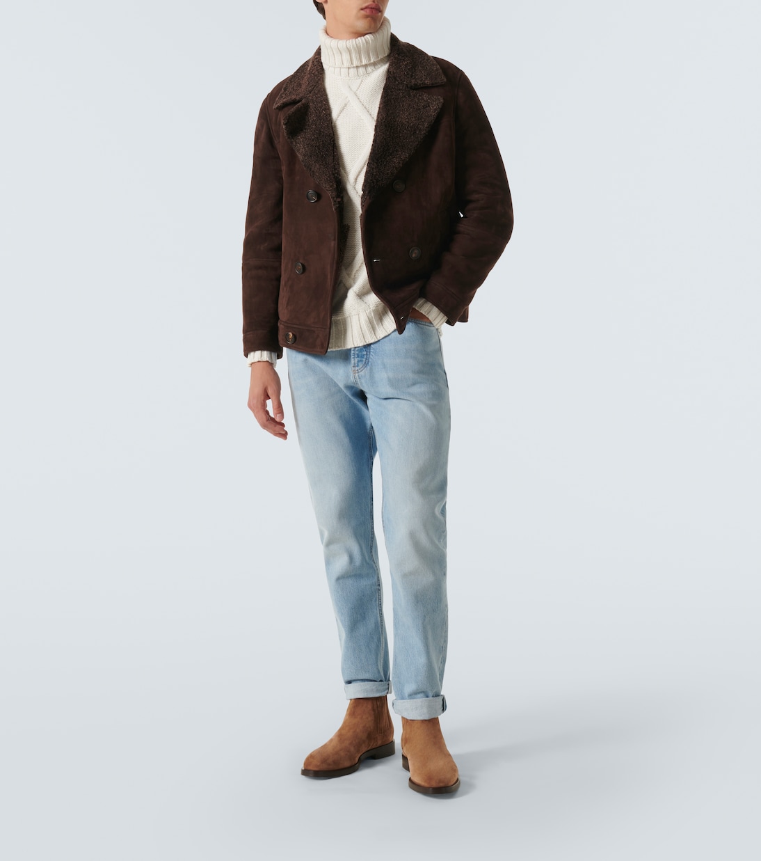 Bottines Chelsea en daim | Brunello Cucinelli