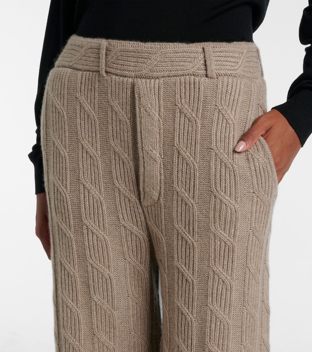 Pantalones rectos Ebba de cachemir | Lisa Yang