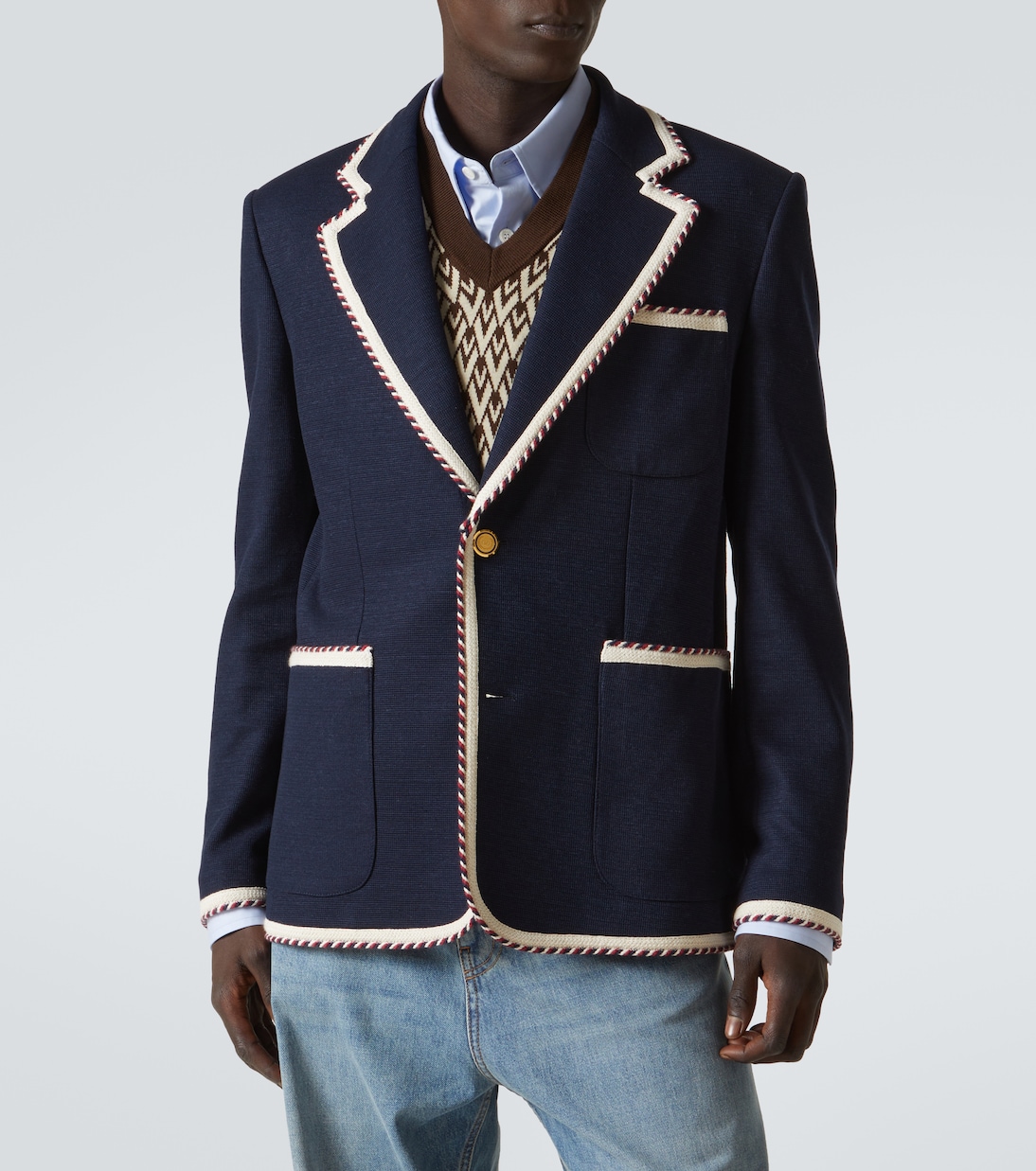 Blazer in misto cotone e lino  | Valentino
