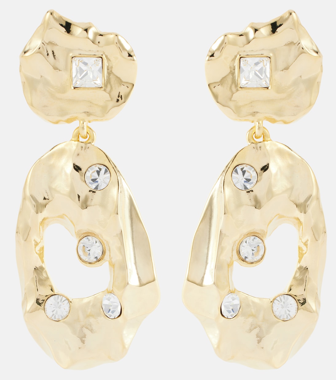 Boucles d’oreilles clip à cristaux | Oscar de la Renta