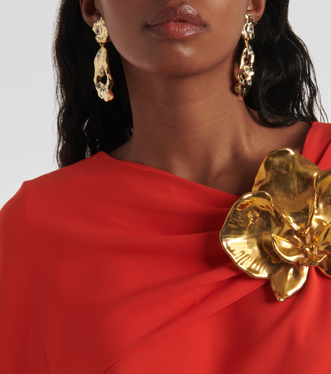 Boucles d’oreilles clip à cristaux | Oscar de la Renta