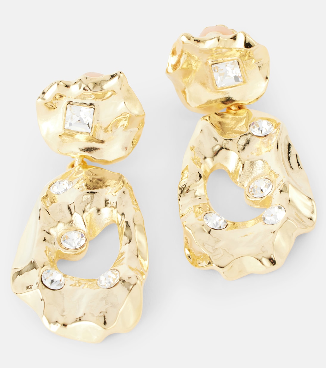 Boucles d’oreilles clip à cristaux | Oscar de la Renta