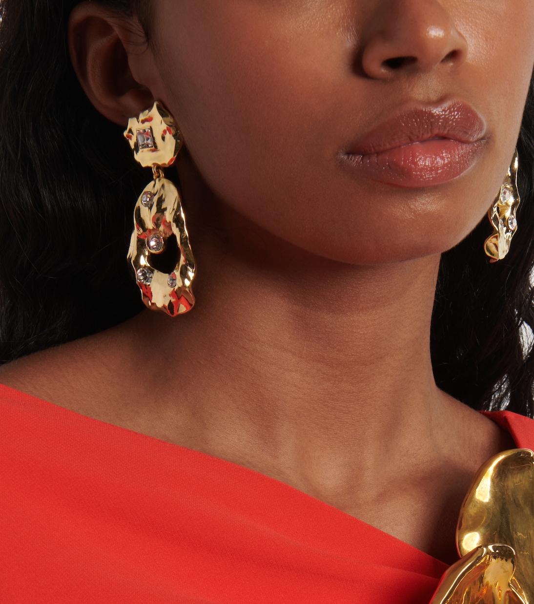 Boucles d’oreilles clip à cristaux | Oscar de la Renta