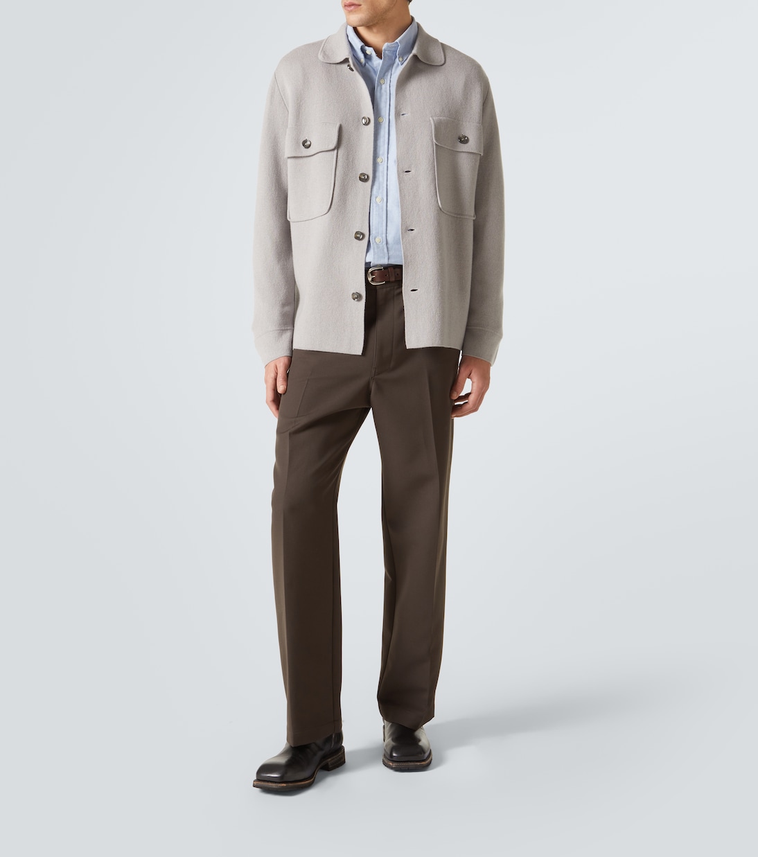 Hemdjacke aus Wolle und Kaschmir | Allude