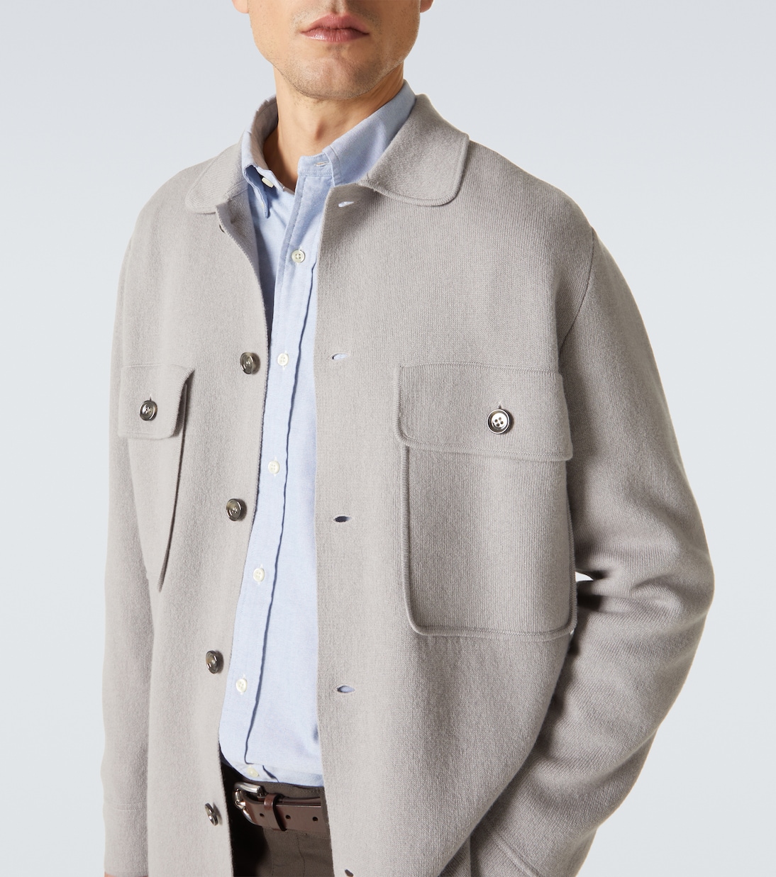 Hemdjacke aus Wolle und Kaschmir | Allude