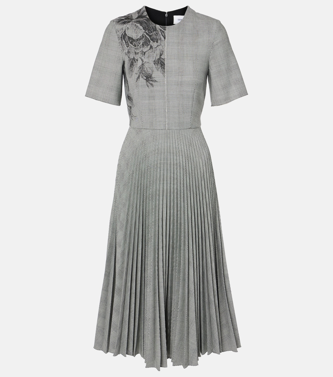 Vestido midi a cuadros Príncipe de Gales | Erdem