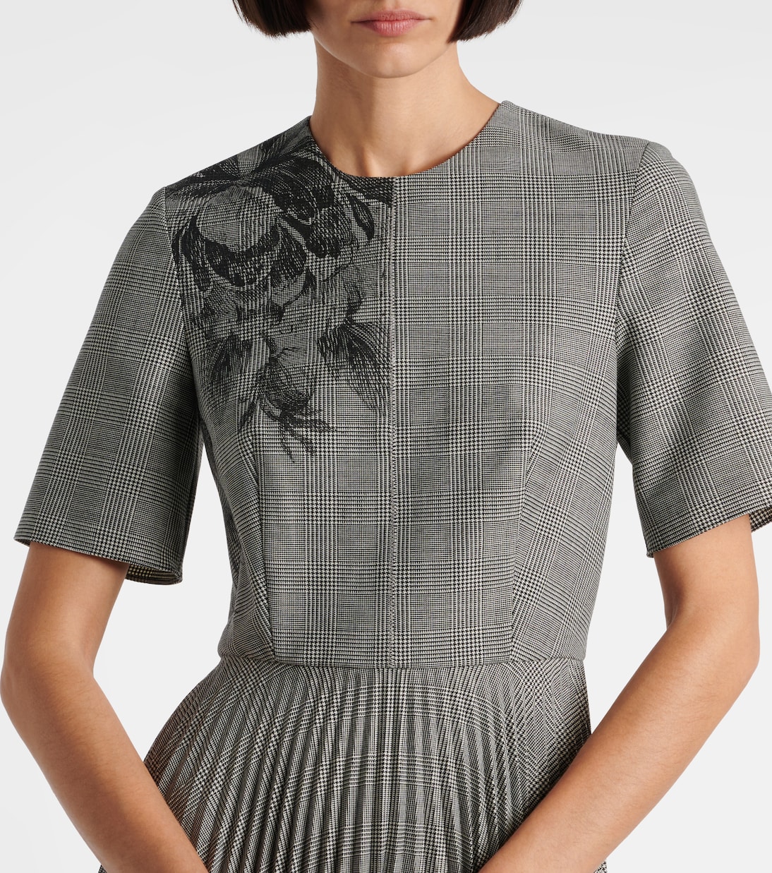 Vestido midi a cuadros Príncipe de Gales | Erdem