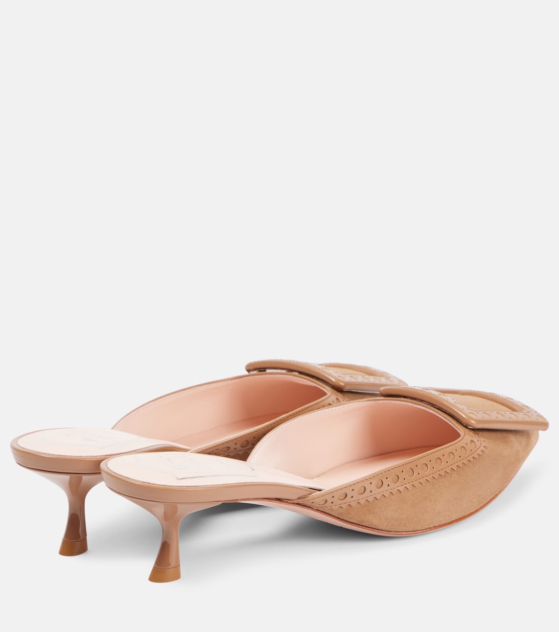 Mules Viv’ In The City 45 en daim | Roger Vivier