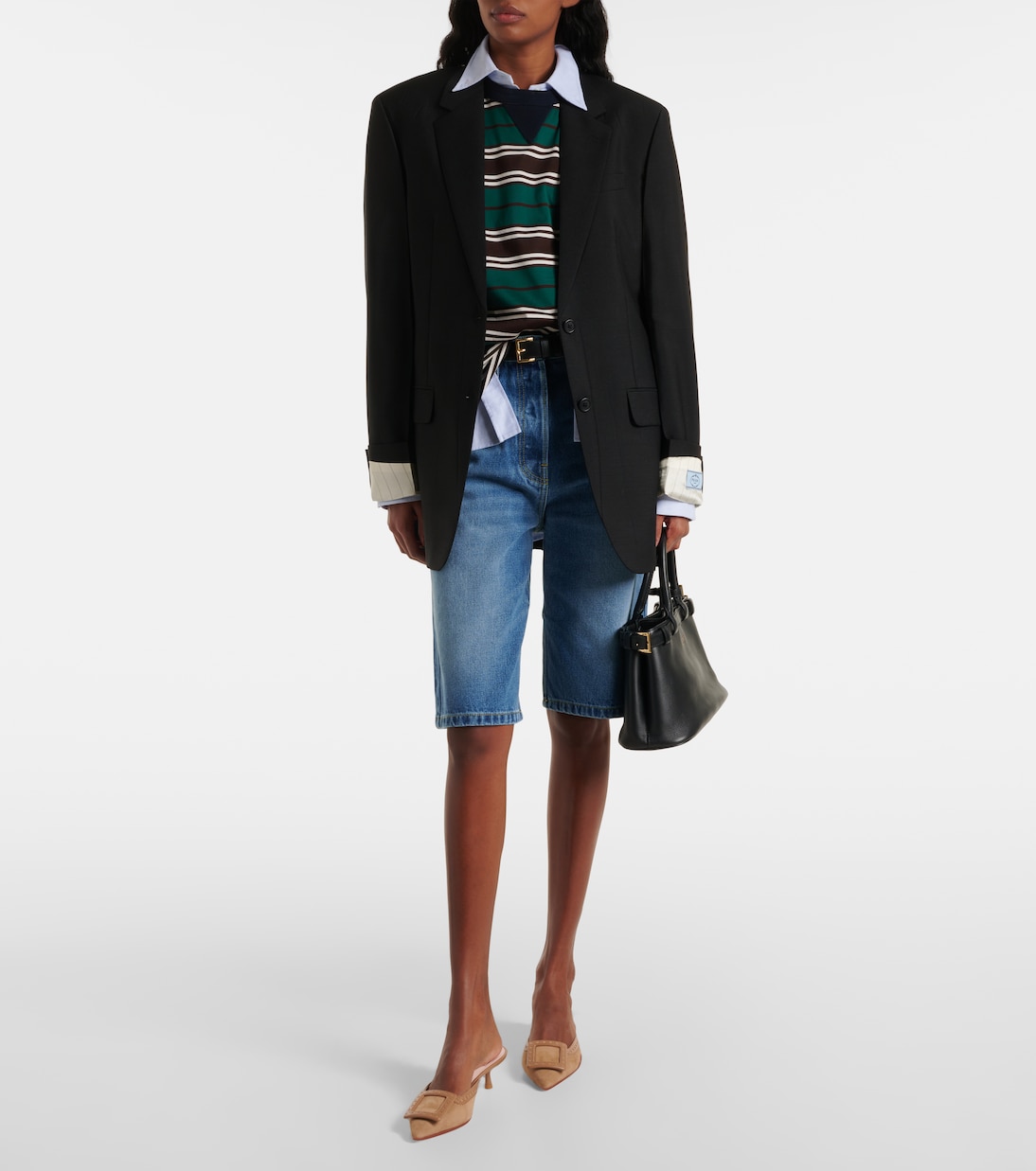 Mules Viv’ In The City 45 en daim | Roger Vivier