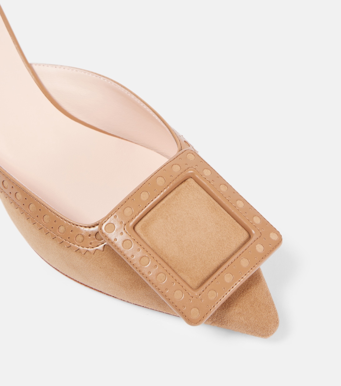 Mules Viv’ In The City 45 en daim | Roger Vivier