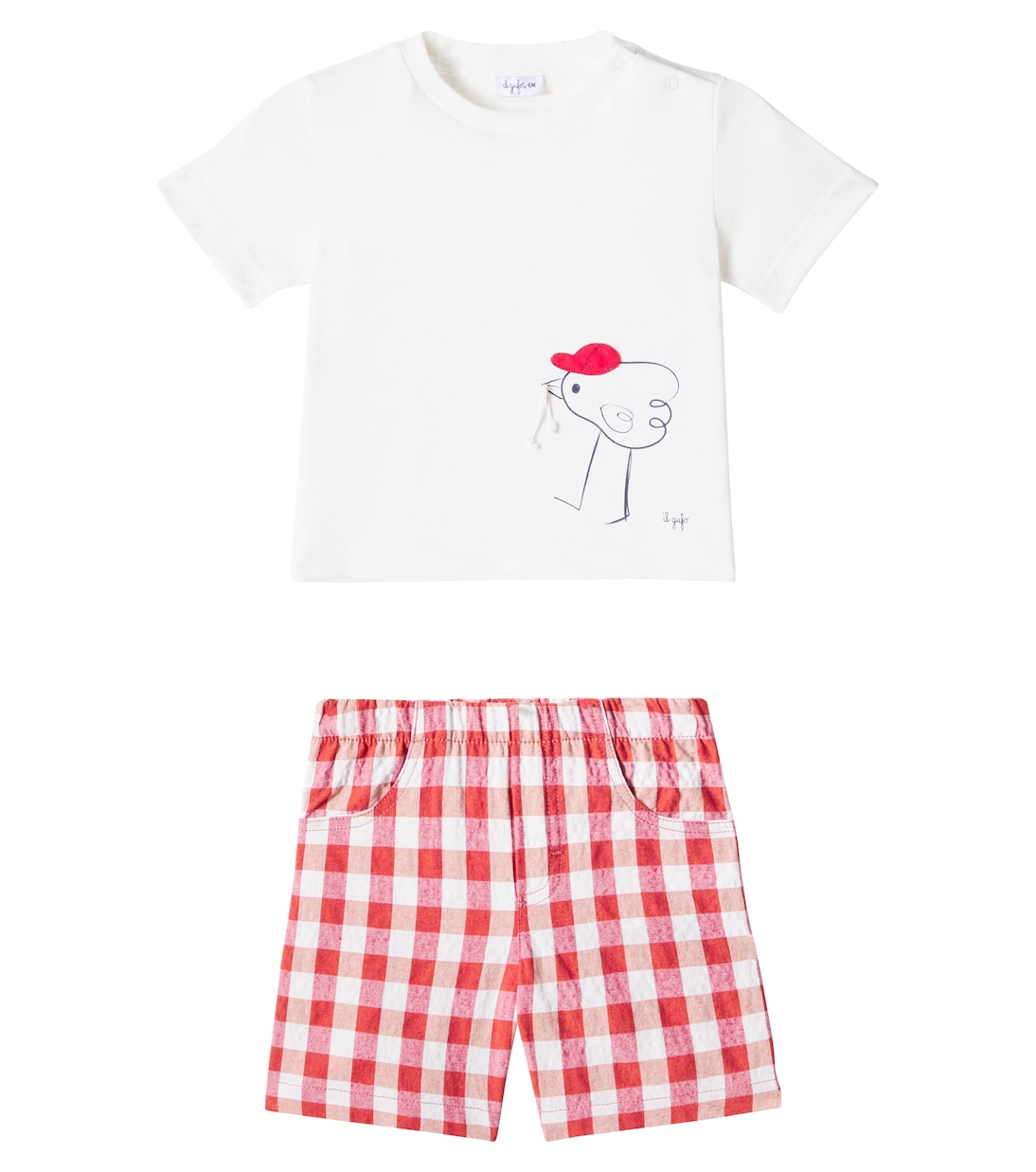 Bebé - set de camiseta y shorts estampados | Il Gufo
