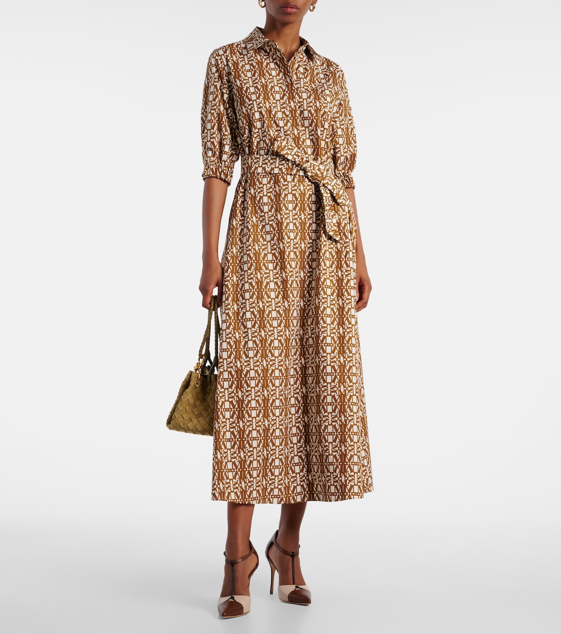 Robe midi Luxgi imprimée en coton | Max Mara
