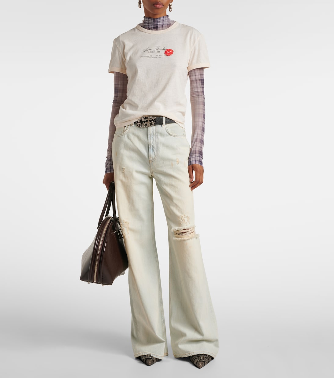 T-shirt in jersey di cotone con logo | Acne Studios