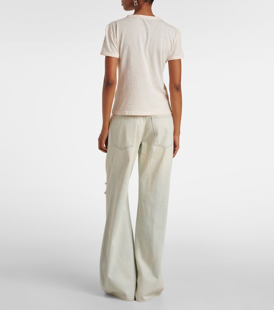 T-shirt in jersey di cotone con logo | Acne Studios