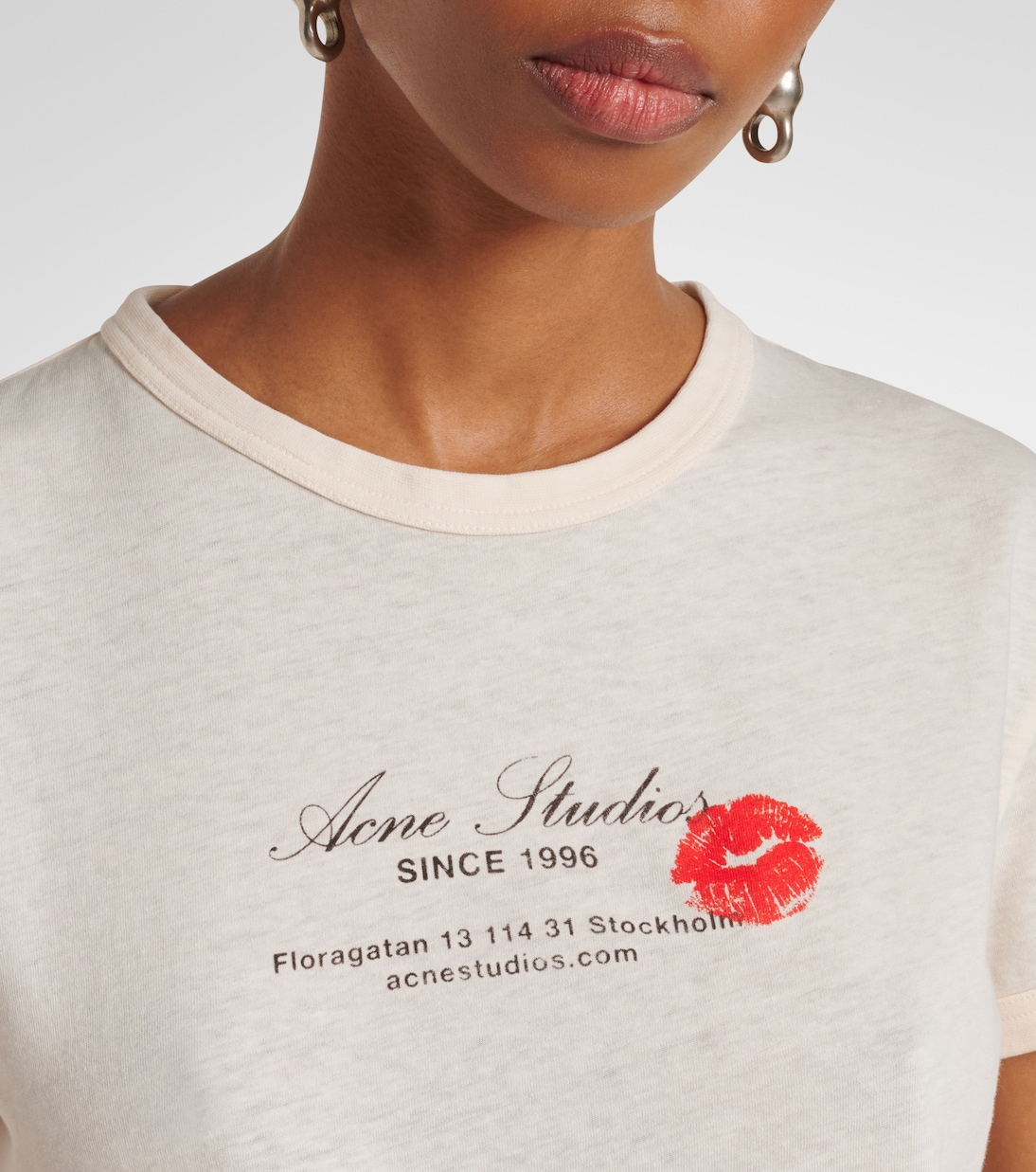 T-shirt in jersey di cotone con logo | Acne Studios