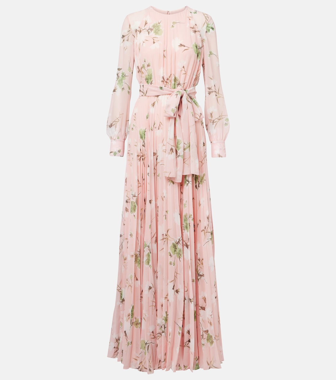Abito lungo in voile con stampa floreale | Erdem