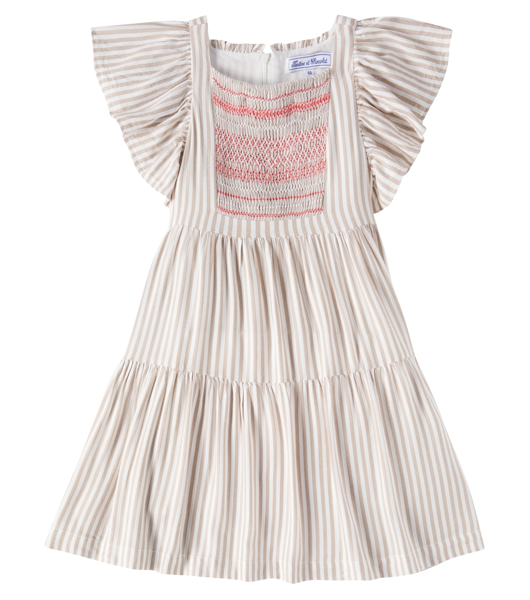 Abito a righe a punto smock | Tartine et Chocolat