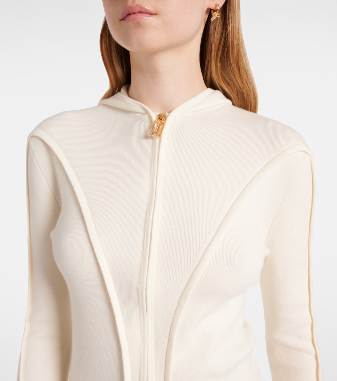 Kapuzenjacke aus einem Wollgemisch | Victoria Beckham