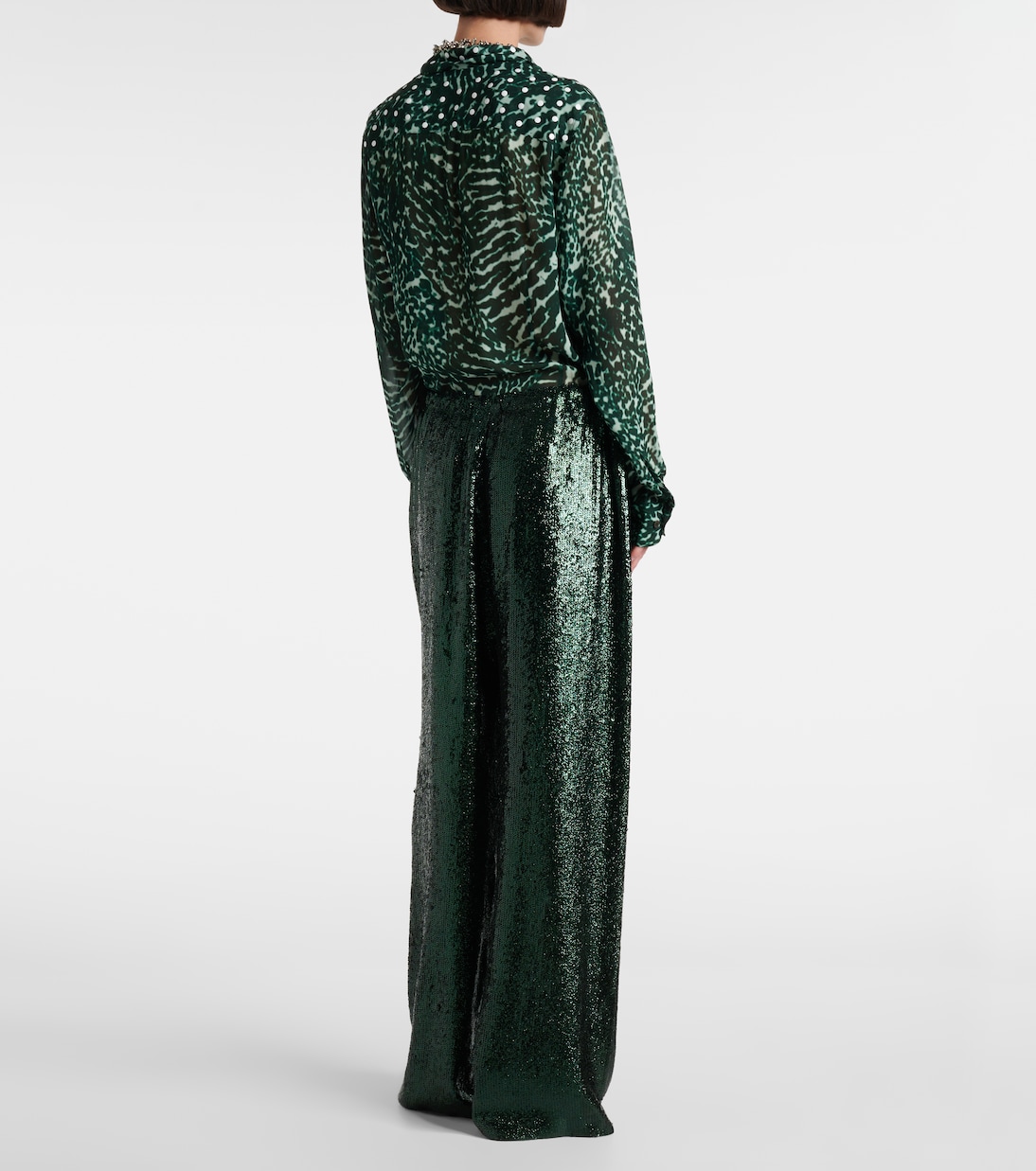 Pantaloni regular con paillettes | Dries Van Noten