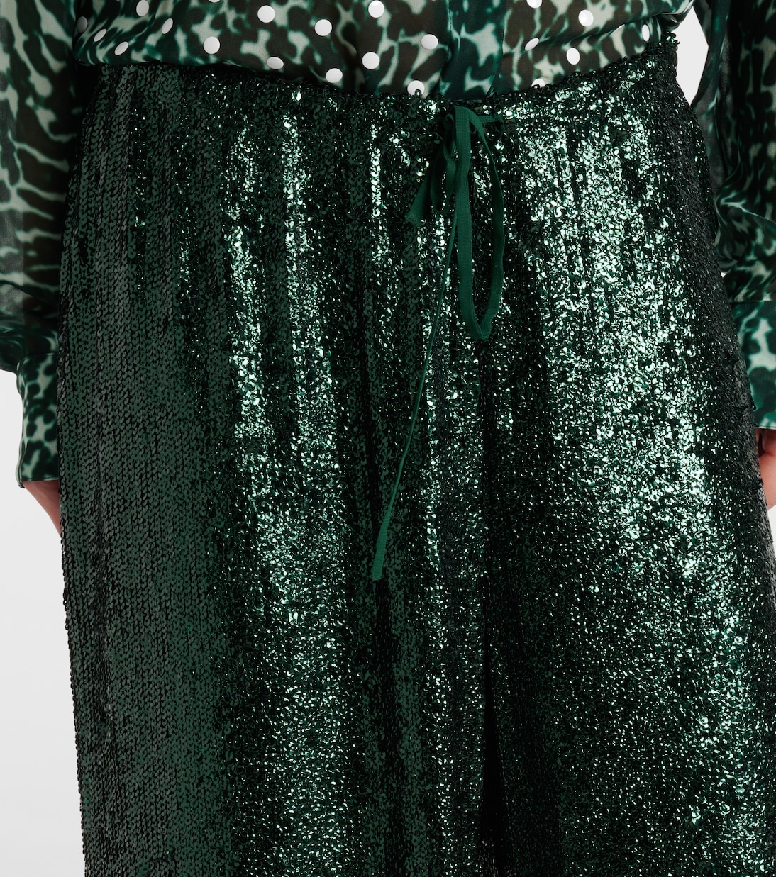Pantaloni regular con paillettes | Dries Van Noten