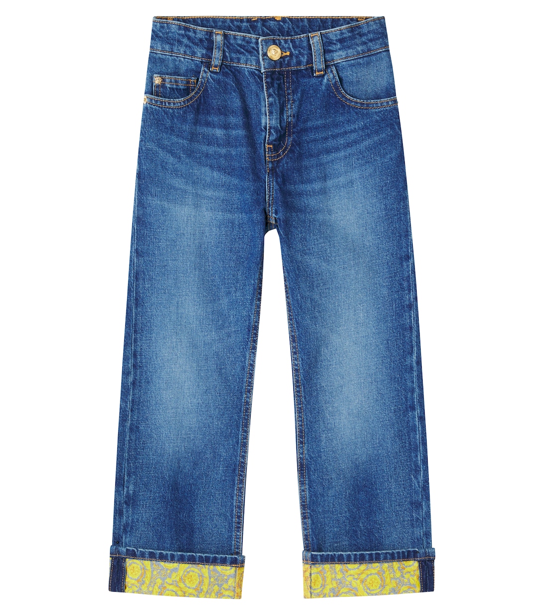 Barocco straight jeans | Versace Kids