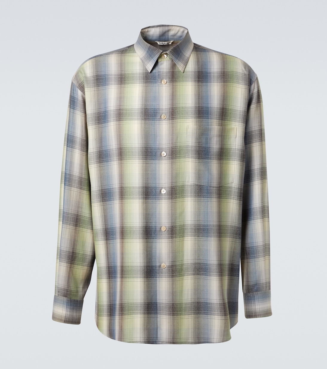 Chemise en laine à carreaux | Auralee