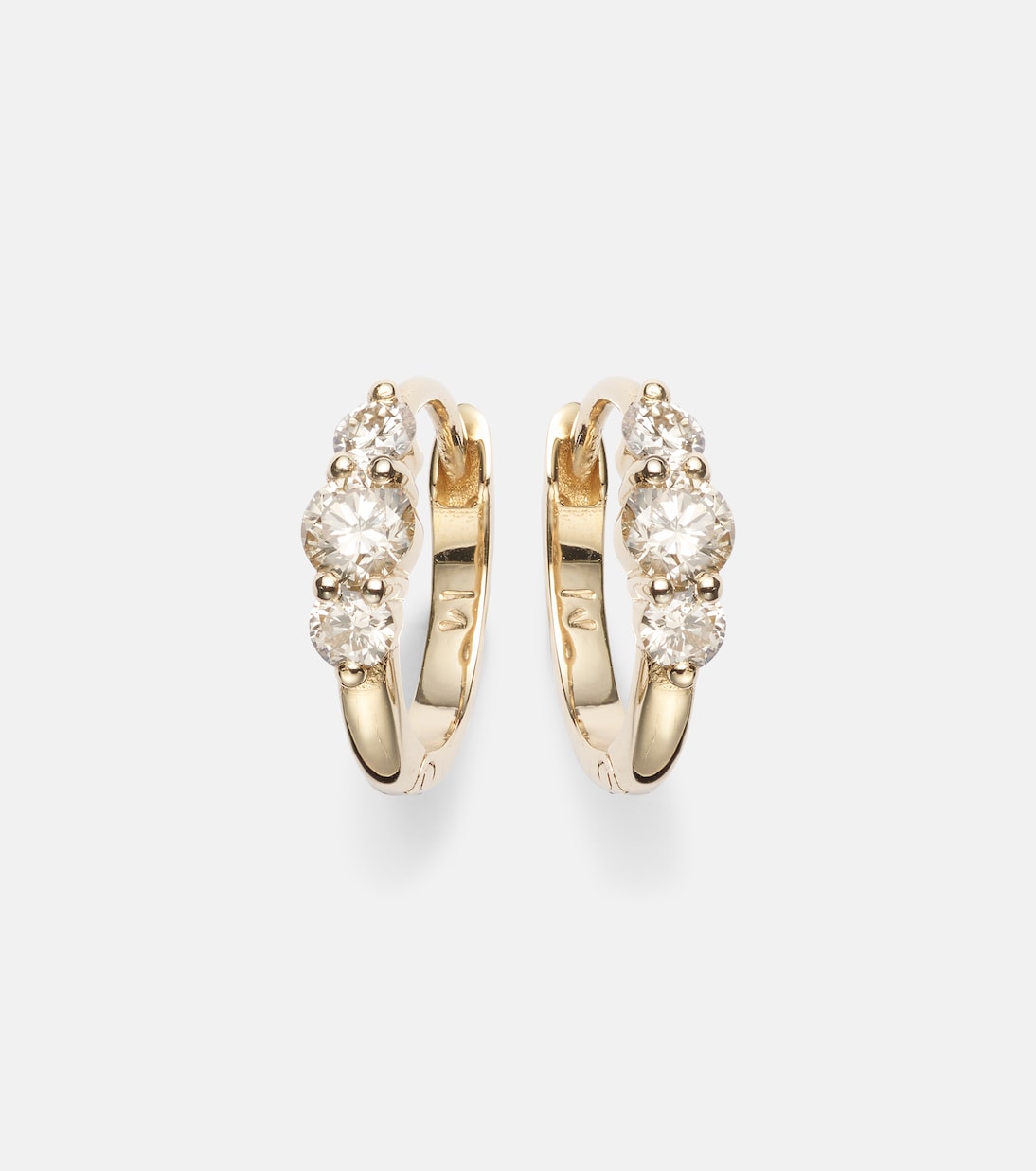 Boucles d'oreilles Rivulet Small en or 14 ct et diamants | Ileana Makri