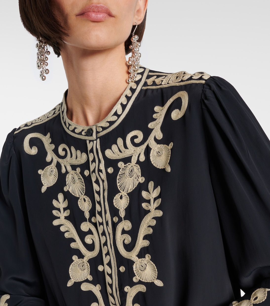 Falonne embroidered crêpe blouse | Marant Etoile