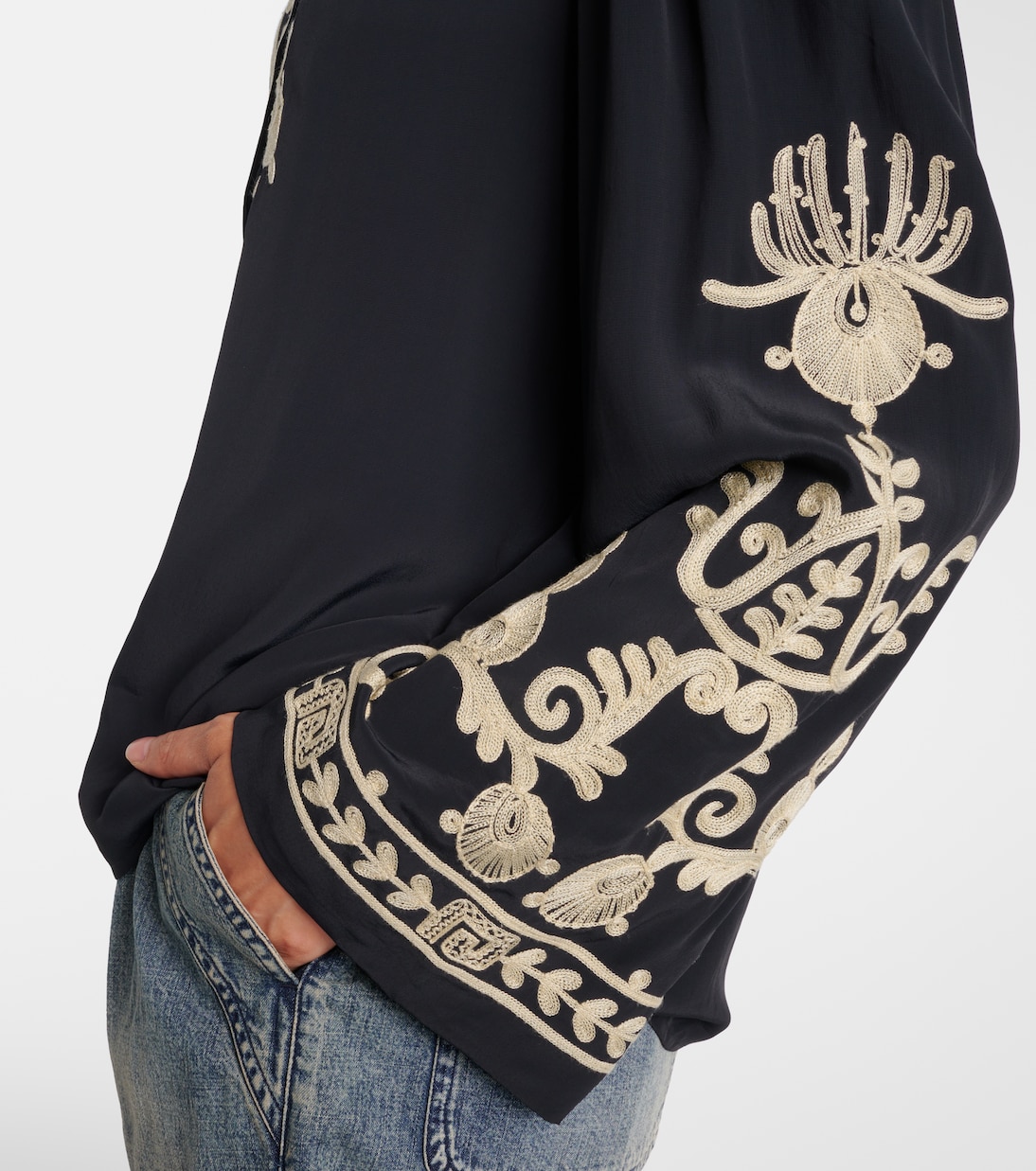 Falonne embroidered crêpe blouse | Marant Etoile