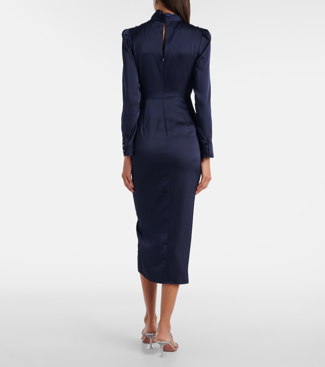 Robe midi en satin | Self-Portrait