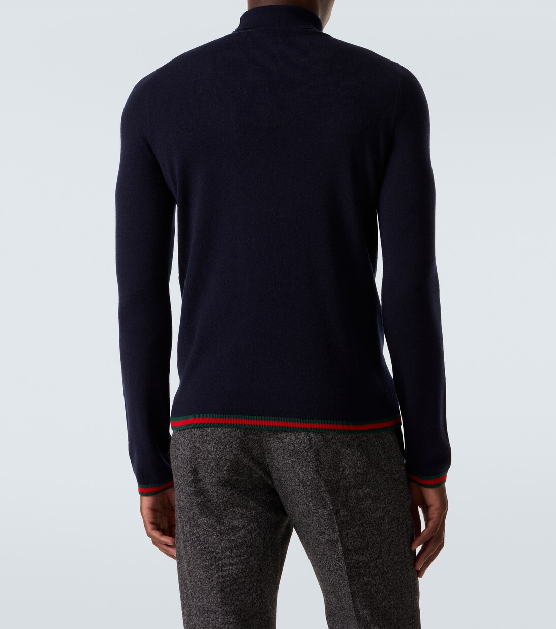 Webstripe cashmere turtleneck sweater  | Gucci