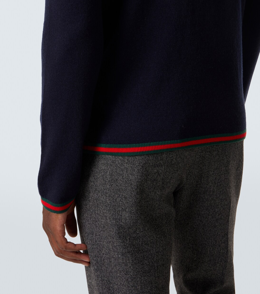 Webstripe cashmere turtleneck sweater  | Gucci