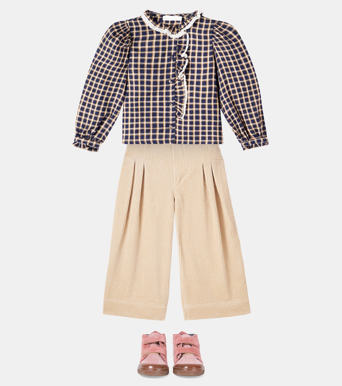 Ginevra checked ruffled shirt | C'era Una Volta