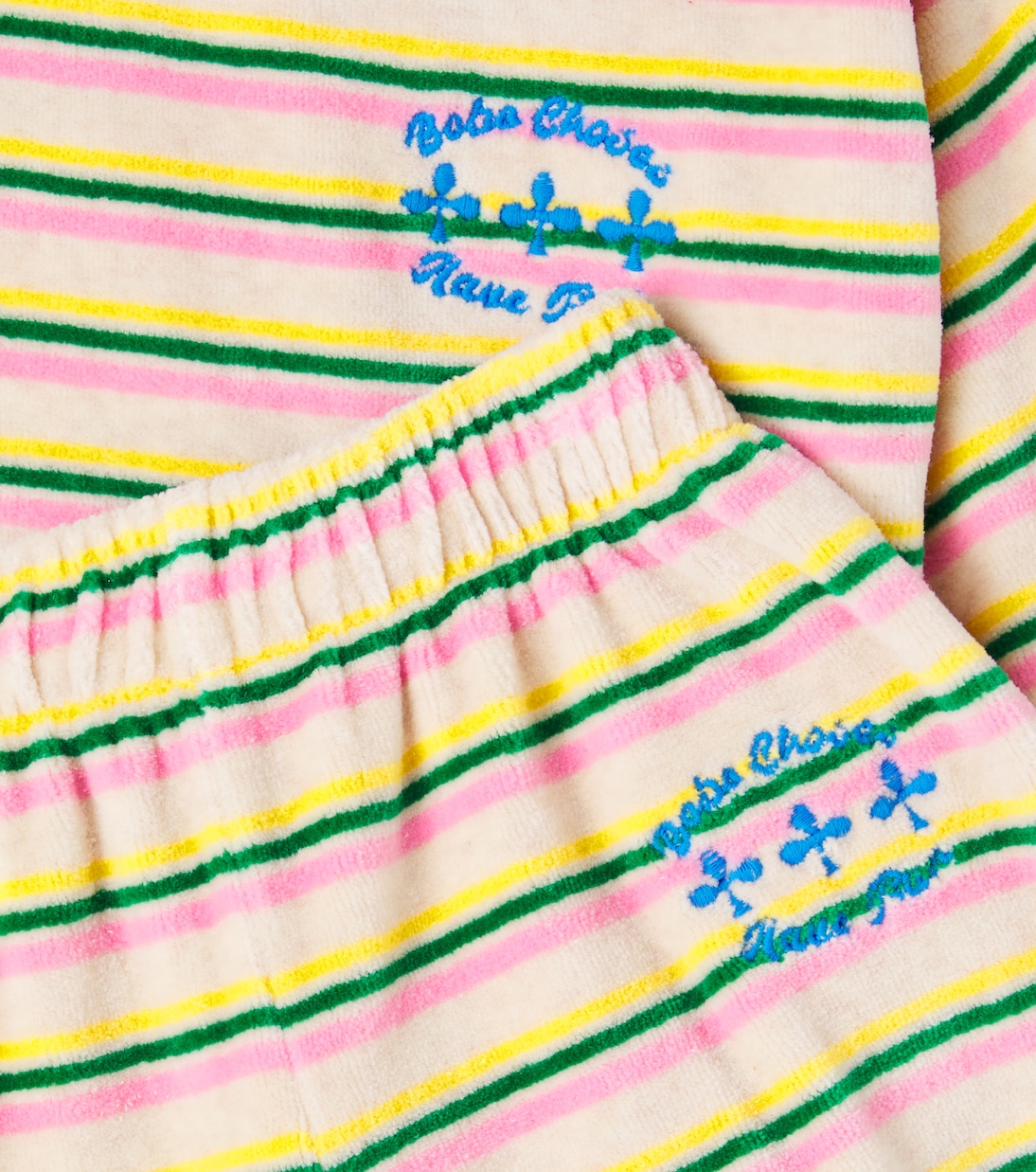Bébé – Set sweat-shirt et pantalon de survêtement rayés en velours | Bobo Choses