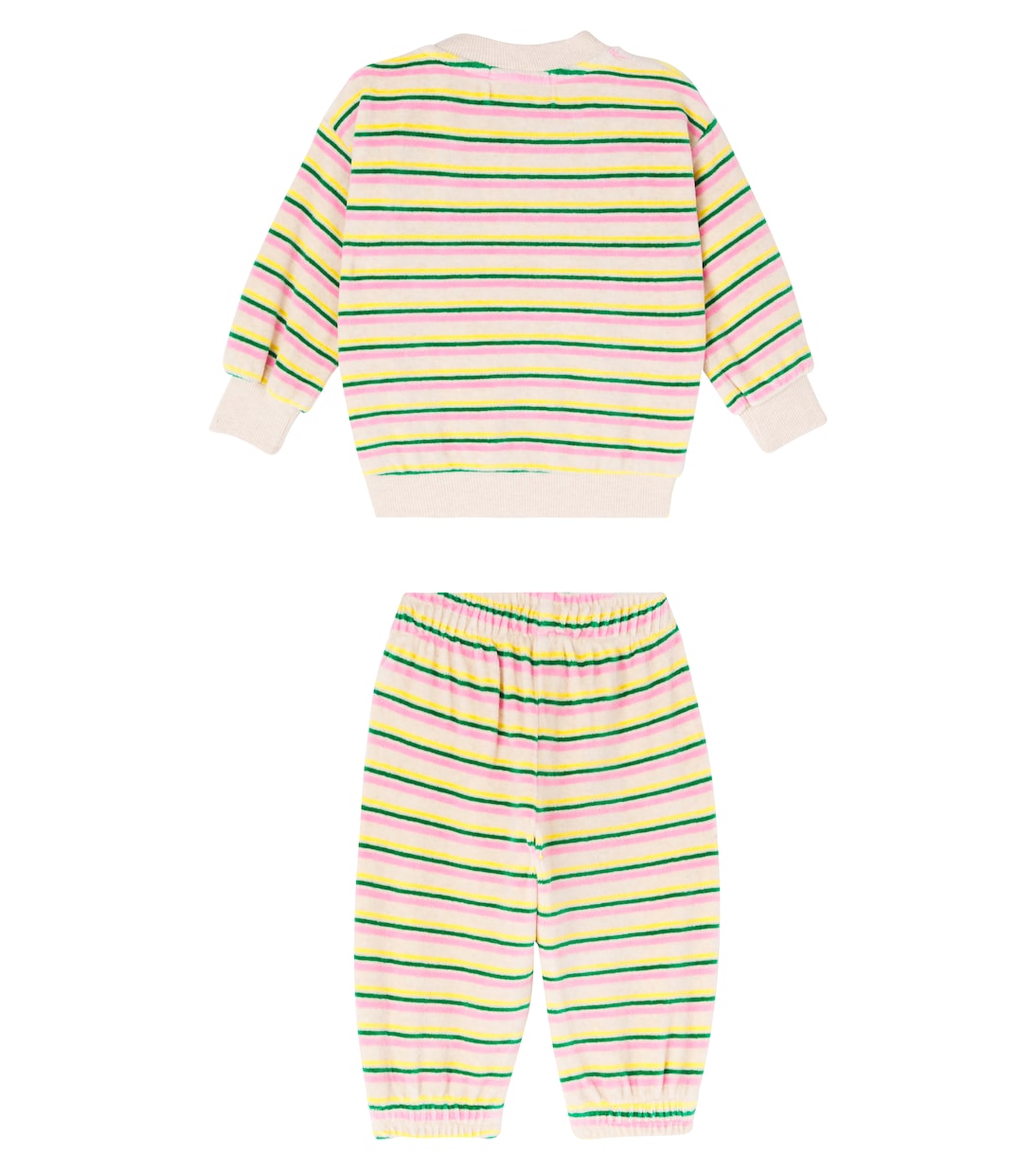 Bébé – Set sweat-shirt et pantalon de survêtement rayés en velours | Bobo Choses