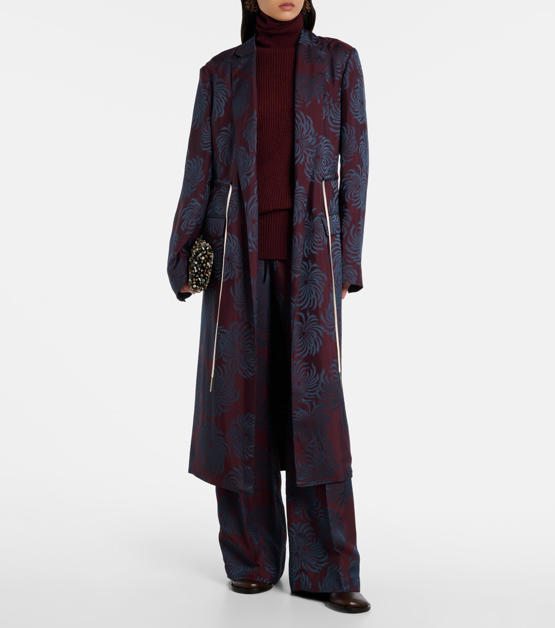 Printed wrap coat | Dries Van Noten