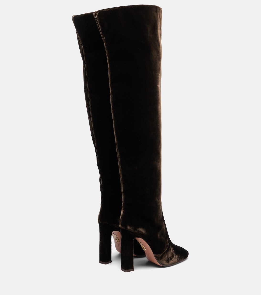 Joplin 105 velvet knee-high boots | Aquazzura