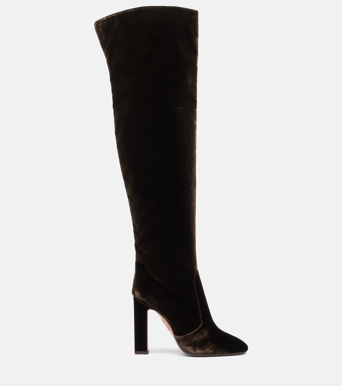 Joplin 105 velvet knee-high boots | Aquazzura