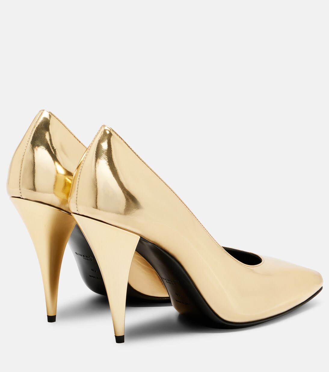 Pumps Sliced Square 95 aus Metallic-Lackleder | Givenchy