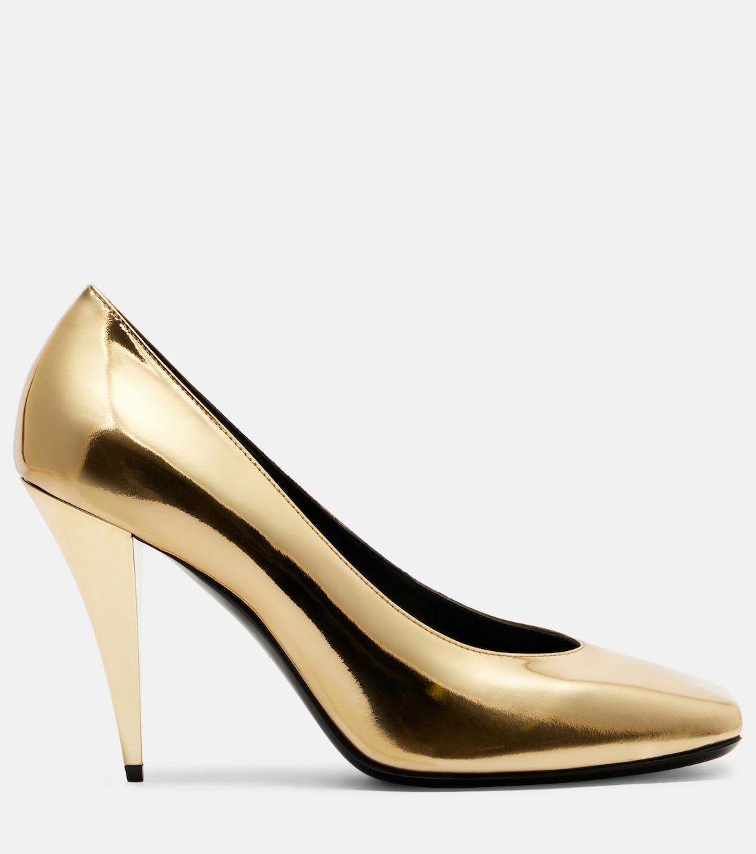 Pumps Sliced Square 95 aus Metallic-Lackleder | Givenchy