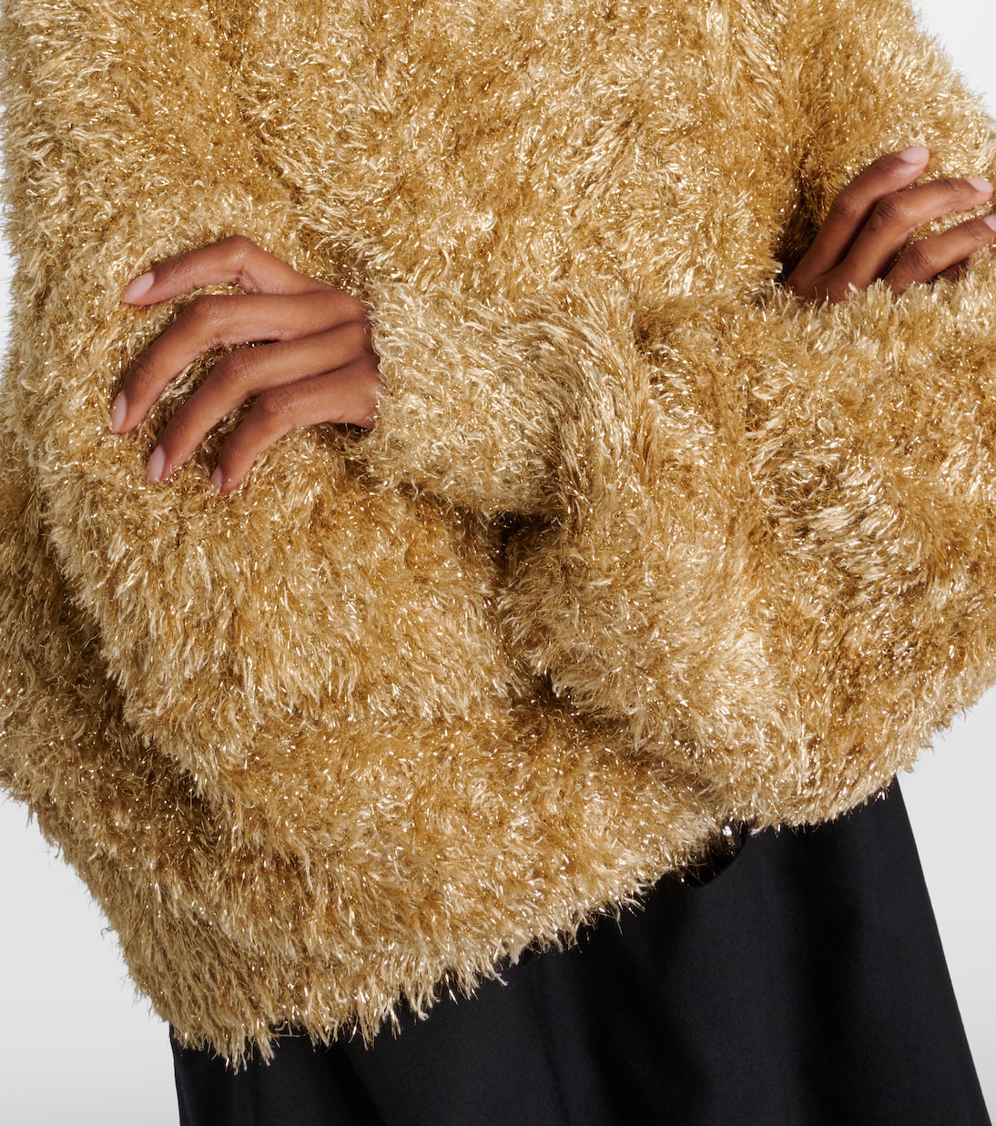 Pullover in teddy | Noir Kei Ninomiya