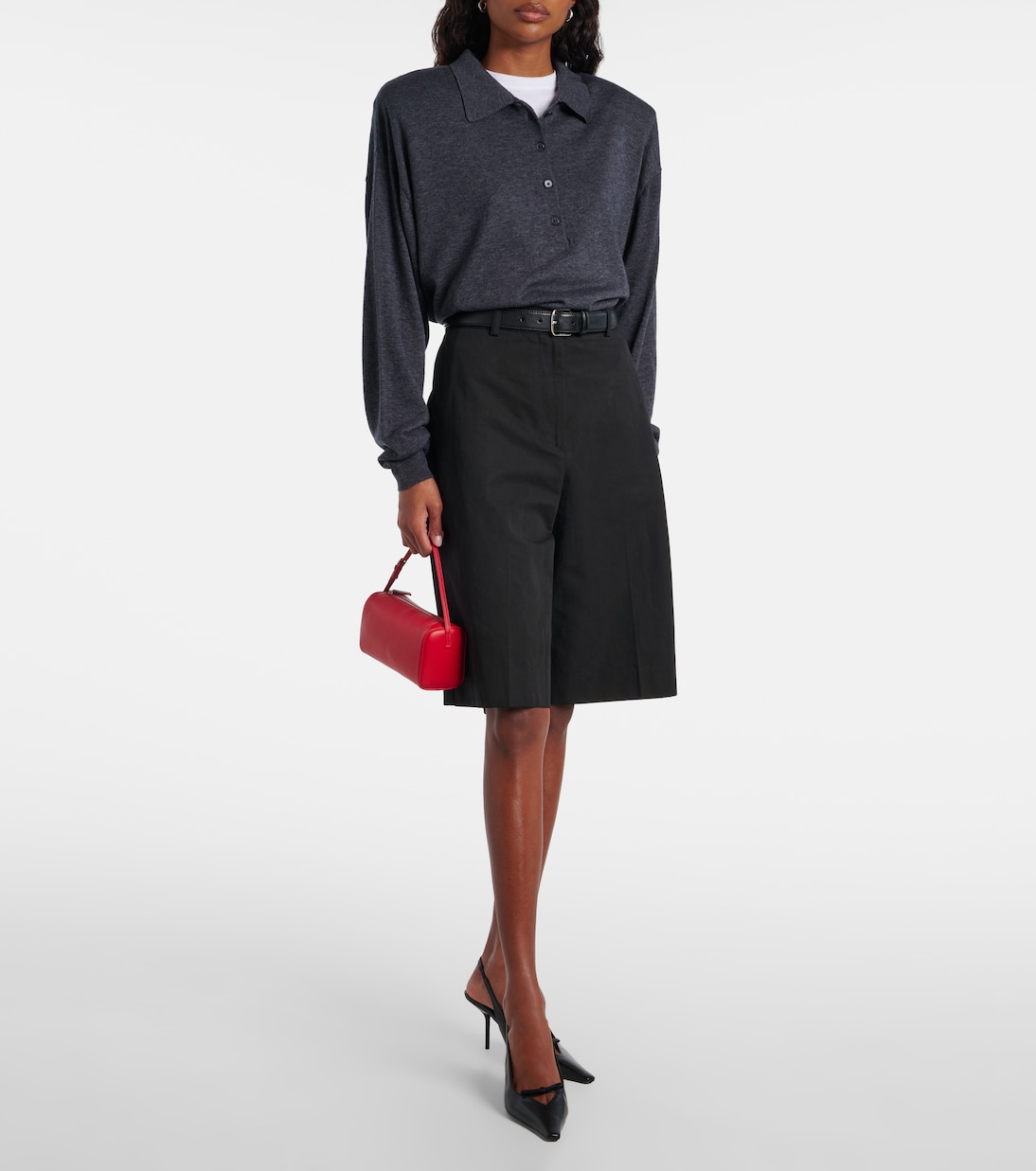 Croydon wool-blend polo sweater | The Frankie Shop