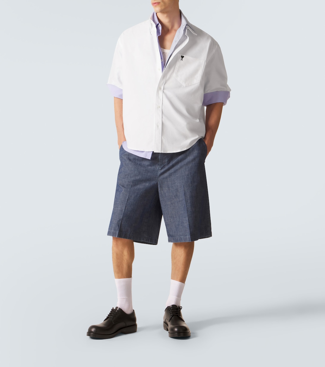 Cotton poplin shirt | Ami Paris