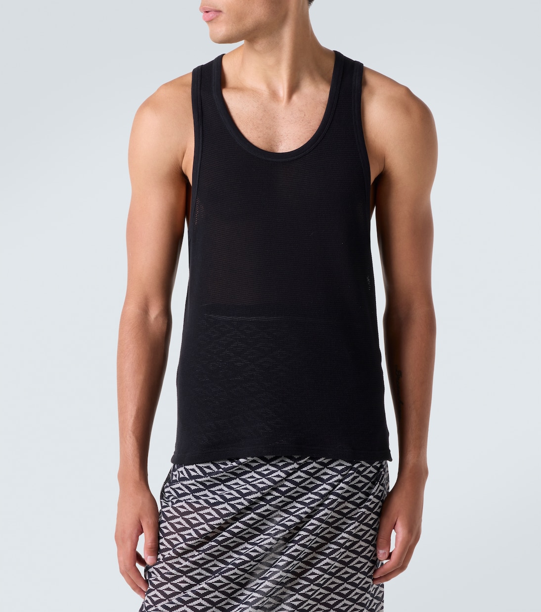 Semi-sheer cotton tank top | Tom Ford